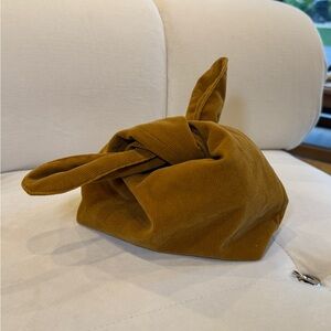 Brown Sculptural Knot Clutch